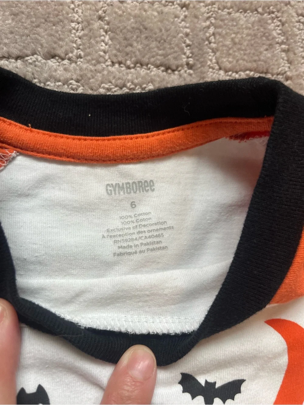 Gymboree Kids Halloween Haunted House Raglan Shirt - Orange & White